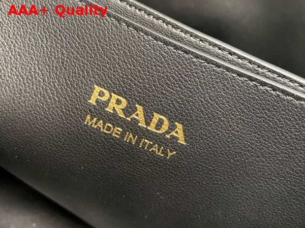 Prada Small Leather Handbag with Belt in Black 1BA418 Replica