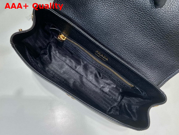Prada Small Leather Shoulder Bag in Black 1BN022 Replica