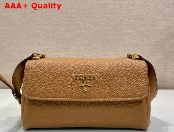 Prada Small Leather Shoulder Bag in Caramel 1BN022 Replica