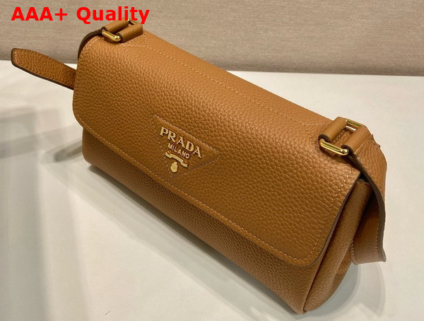 Prada Small Leather Shoulder Bag in Caramel 1BN022 Replica