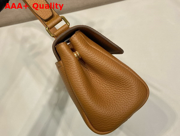 Prada Small Leather Shoulder Bag in Caramel 1BN022 Replica