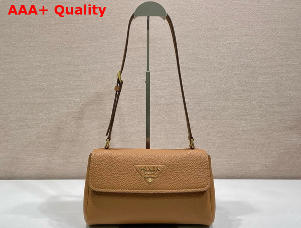 Prada Small Leather Shoulder Bag in Caramel 1BN022 Replica