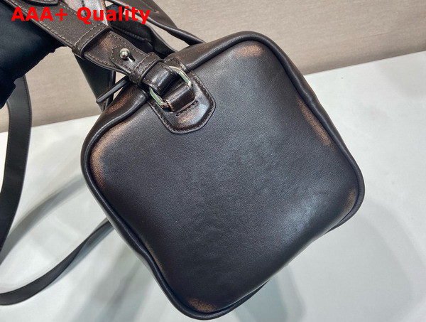 Prada Small Nappa Leather Duffle Bag in Dark Brown 2VC046 Replica