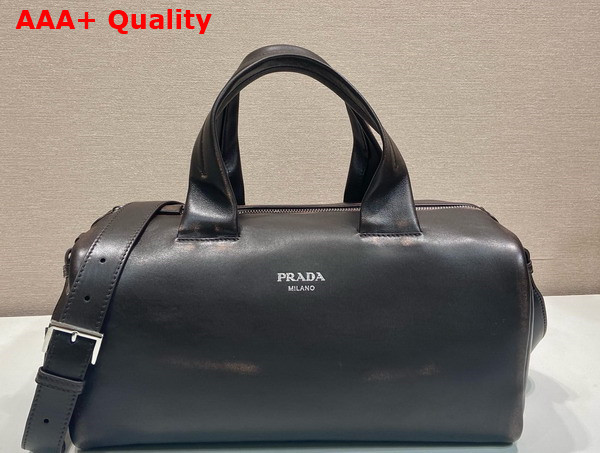 Prada Small Nappa Leather Duffle Bag in Dark Brown 2VC046 Replica