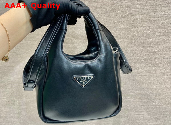 Prada Small Padded Prada Soft Nappa Leather Bag in Black 1BA359 Replica