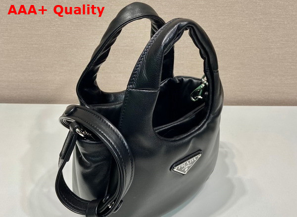 Prada Small Padded Prada Soft Nappa Leather Bag in Black 1BA359 Replica