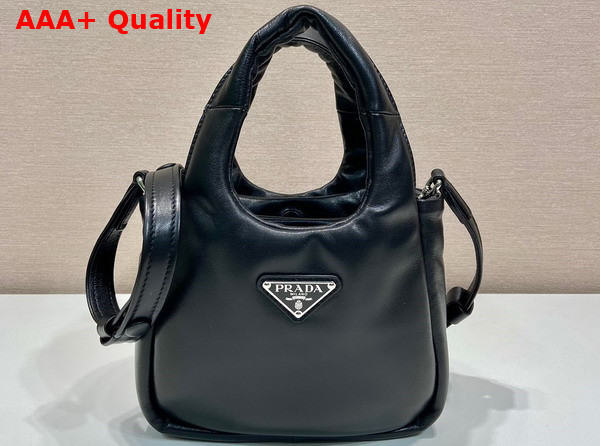 Prada Small Padded Prada Soft Nappa Leather Bag in Black 1BA359 Replica