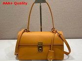Prada Soft Sound Medium Leather Shoulder Bag in Amber 1BN023 Replica