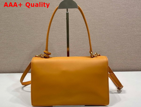 Prada Soft Sound Medium Leather Shoulder Bag in Amber 1BN023 Replica