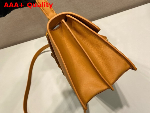Prada Soft Sound Medium Leather Shoulder Bag in Amber 1BN023 Replica