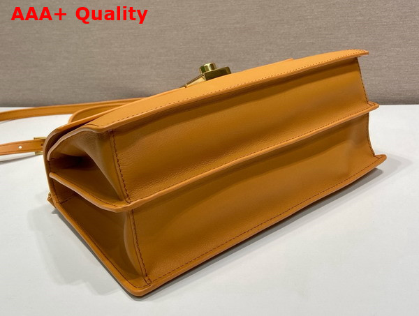 Prada Soft Sound Medium Leather Shoulder Bag in Amber 1BN023 Replica