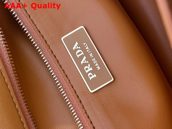 Prada Soft Sound Medium Leather Shoulder Bag in Amber 1BN023 Replica