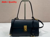 Prada Soft Sound Medium Leather Shoulder Bag in Black 1BN023 Replica