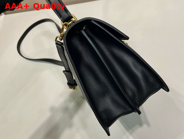 Prada Soft Sound Medium Leather Shoulder Bag in Black 1BN023 Replica