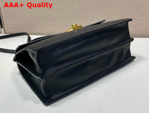 Prada Soft Sound Medium Leather Shoulder Bag in Black 1BN023 Replica