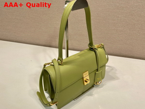 Prada Soft Sound Medium Leather Shoulder Bag in Pistachio Green 1BN023 Replica