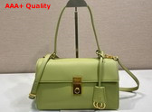 Prada Soft Sound Medium Leather Shoulder Bag in Pistachio Green 1BN023 Replica