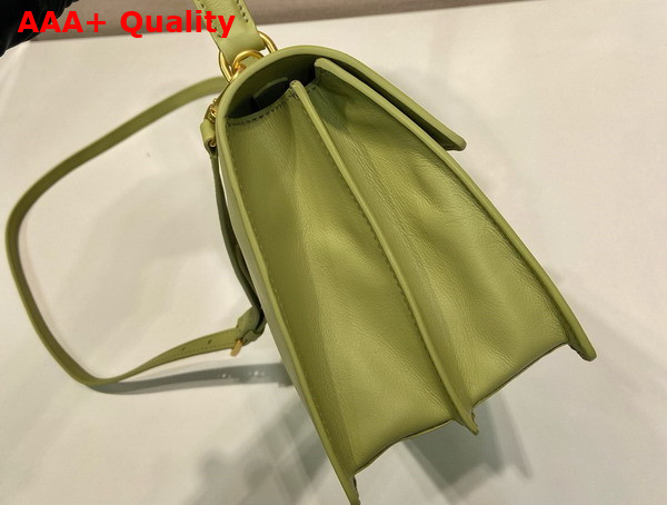 Prada Soft Sound Medium Leather Shoulder Bag in Pistachio Green 1BN023 Replica