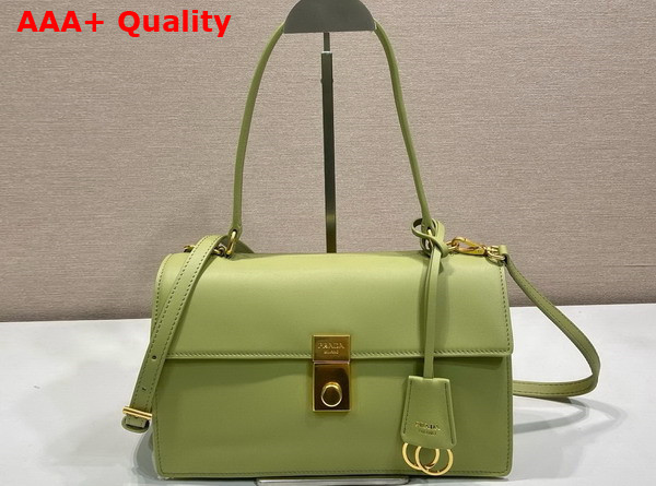 Prada Soft Sound Medium Leather Shoulder Bag in Pistachio Green 1BN023 Replica