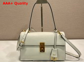 Prada Soft Sound Medium Leather Shoulder Bag in White 1BN023 Replica