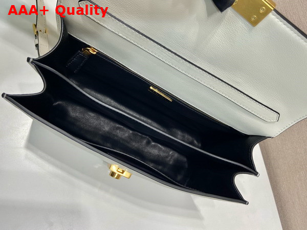 Prada Soft Sound Medium Leather Shoulder Bag in White 1BN023 Replica