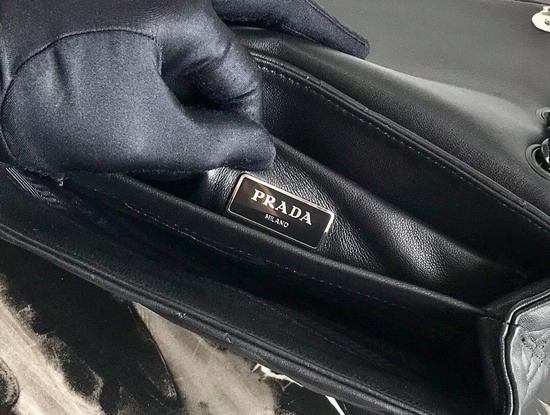 Prada Spectrum Nappa Leather Shoulder Bag in Black