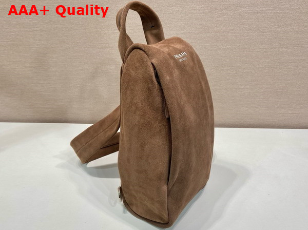 Prada Suede Backpack in Coffee 2VZ114 Replica