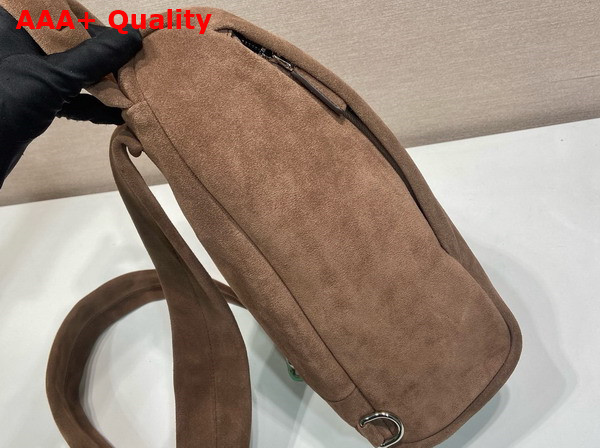 Prada Suede Backpack in Coffee 2VZ114 Replica