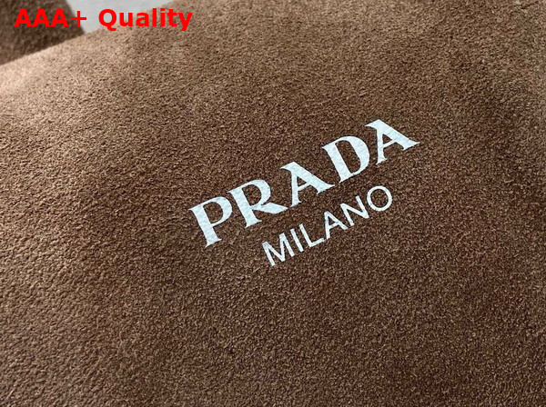 Prada Suede Backpack in Coffee 2VZ114 Replica