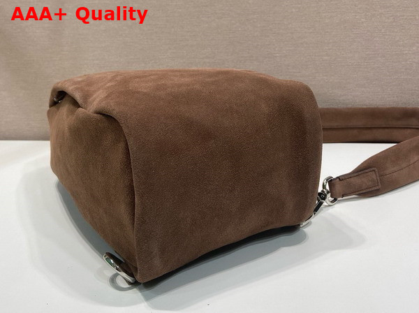 Prada Suede Backpack in Coffee 2VZ114 Replica