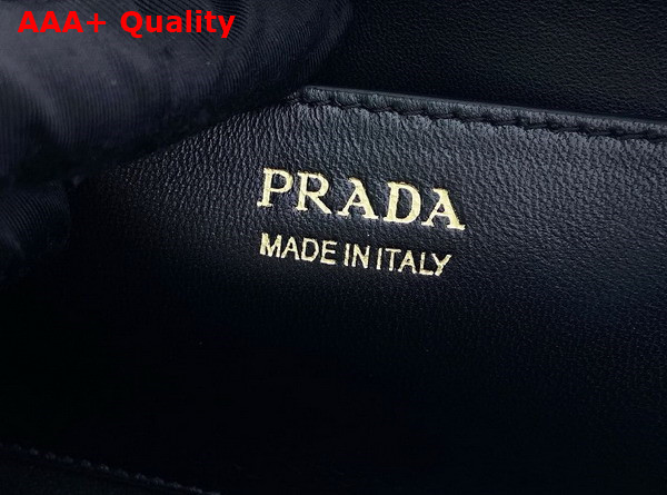 Prada Swing Smooth Leather Shoulder Bag Black Hazelnut 1BC249 Replica