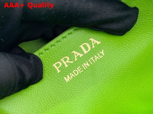 Prada Swing Smooth Leather Shoulder Bag Fern Green Ebony Baltic Blue 1BC249 Replica
