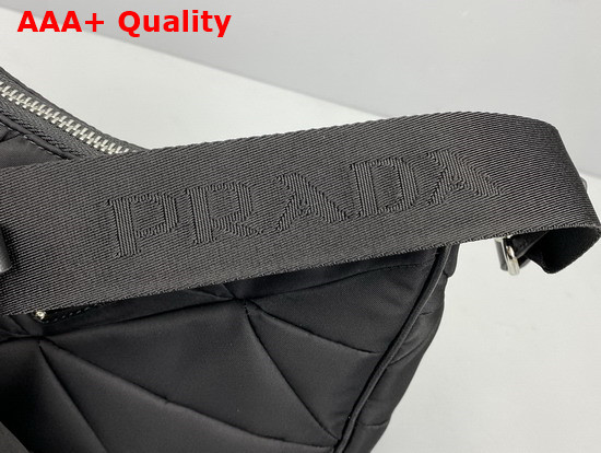 Prada System Nylon Patchwork Shoulder Bag in Black Replica