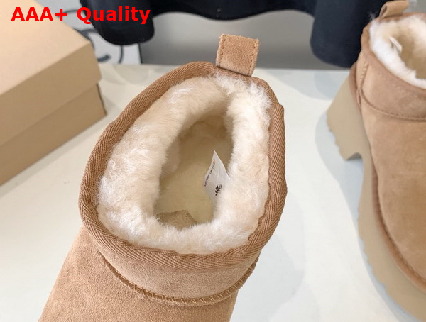 UGG Women Classic Ultra Mini New Heights Boot in Chestnut Replica
