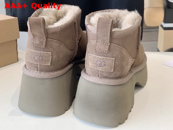 UGG Women Classic Ultra Mini New Heights Boot in Hickory Replica