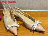 Valentino Garavani Bepointy Patent Leather and Kidskin Slingback Pump in Rose Cannelle Replica