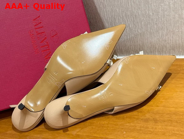 Valentino Garavani Bepointy Patent Leather and Kidskin Slingback Pump in Rose Cannelle Replica
