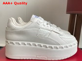 Valentino Garavani Freedots XL Calfskin Leather Sneaker in White Replica