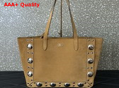 Valentino Garavani Medium Nellcote Suede Shopping Bag Havana Beige Replica