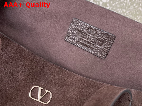 Valentino Garavani Medium Nellcote Suede Shopping Bag Testa Di Moro Replica