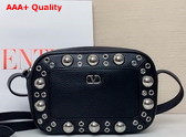 Valentino Garavani Nellcote Crossbody Bag in Black Grainy Calfskin Replica