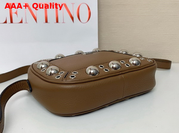 Valentino Garavani Nellcote Crossbody Bag in Tan Grainy Calfskin Replica
