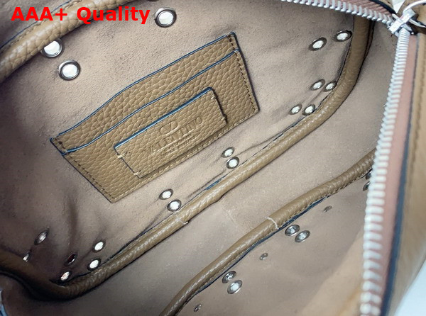 Valentino Garavani Nellcote Crossbody Bag in Tan Grainy Calfskin Replica
