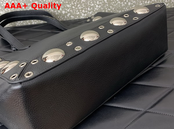 Valentino Garavani Nellcote Medium Shopping Bag in Black Grainy Calfskin Replica