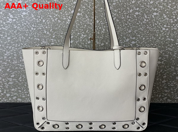 Valentino Garavani Nellcote Medium Shopping Bag in Light Ivory Grainy Calfskin Replica