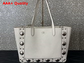 Valentino Garavani Nellcote Medium Shopping Bag in Light Ivory Grainy Calfskin Replica