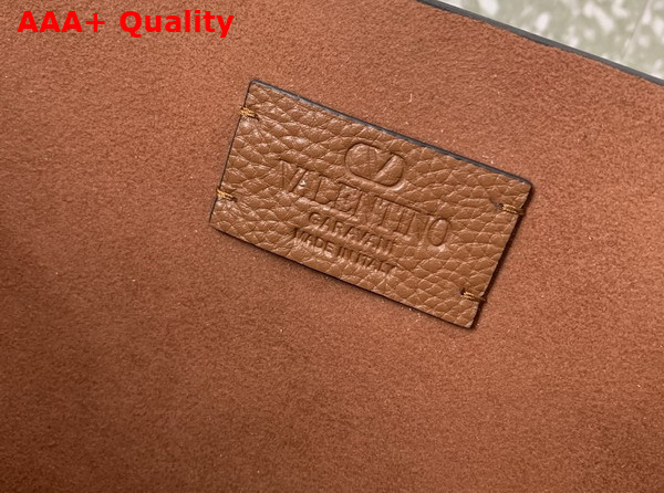 Valentino Garavani Nellcote Medium Shopping Bag in Tobacco Grainy Calfskin Replica
