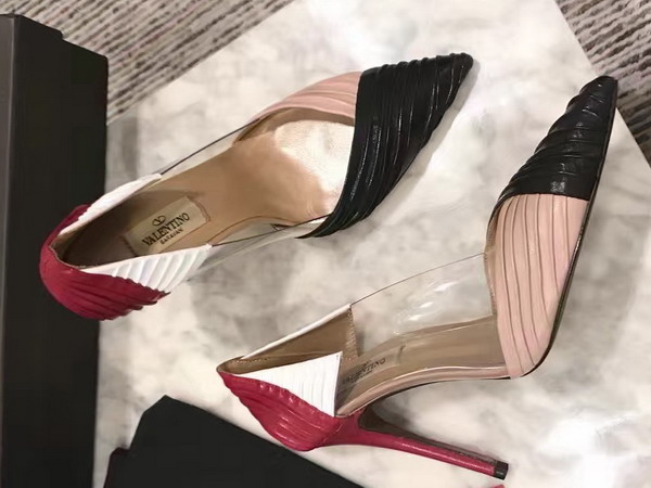 Valentino Garavani Pump in Multicolor Draped Goatskin Leather For Sale