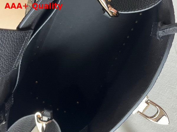 Valentino Garavani Rockstud Medium Handbag in Black Grainy Calfskin Replica
