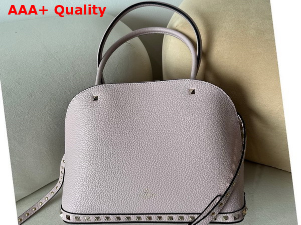 Valentino Garavani Rockstud Medium Handbag in Poudre Grainy Calfskin Replica